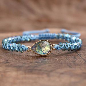 Natural Crystal Opal Healing Reiki Women Girls Handmade Bracelet Spiritual Gift